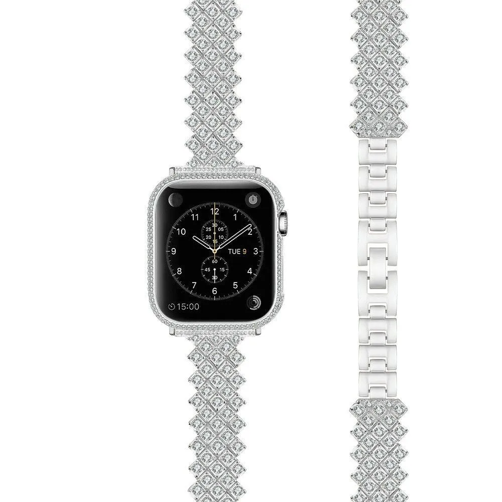 Apple Watch (41mm) rhinestone alloy watch strap - Silver