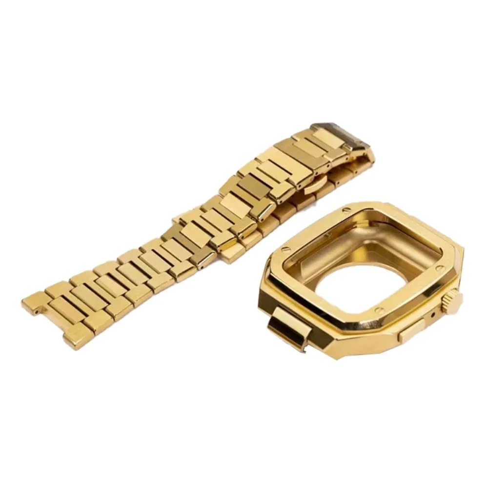 Apple Watch (41mm) stainless steel double fold buckle watch strap - Gold