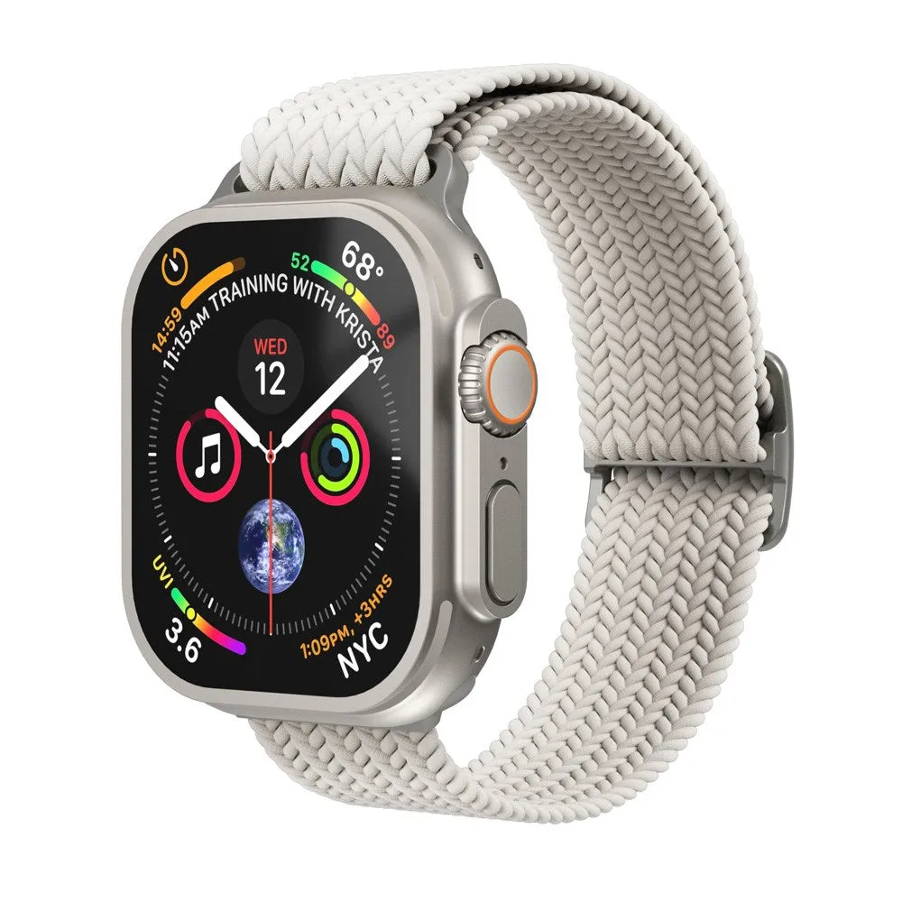 Apple Watch (42/44/45/SE/46/49mm) Vonmählen Woven Loop Nylon Rem - Cream