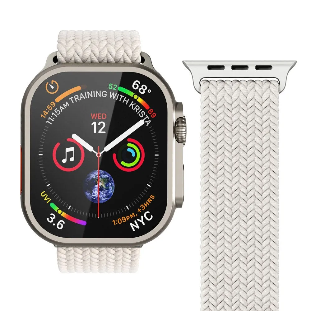 Apple Watch (42/44/45/SE/46/49mm) Vonmählen Woven Loop Nylon Rem - Cream