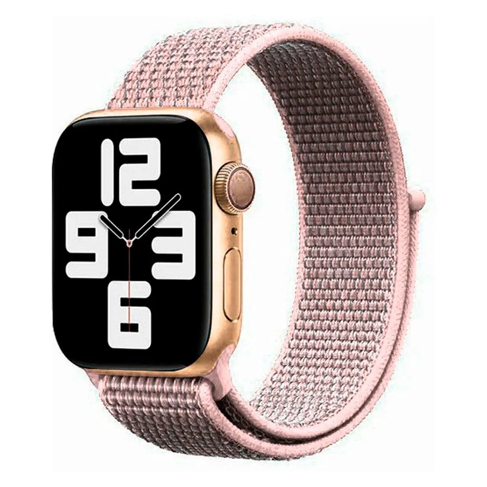 Apple Watch (42/44/SE/45/46/49mm) Lippa Nylon Rem - Rose Gold