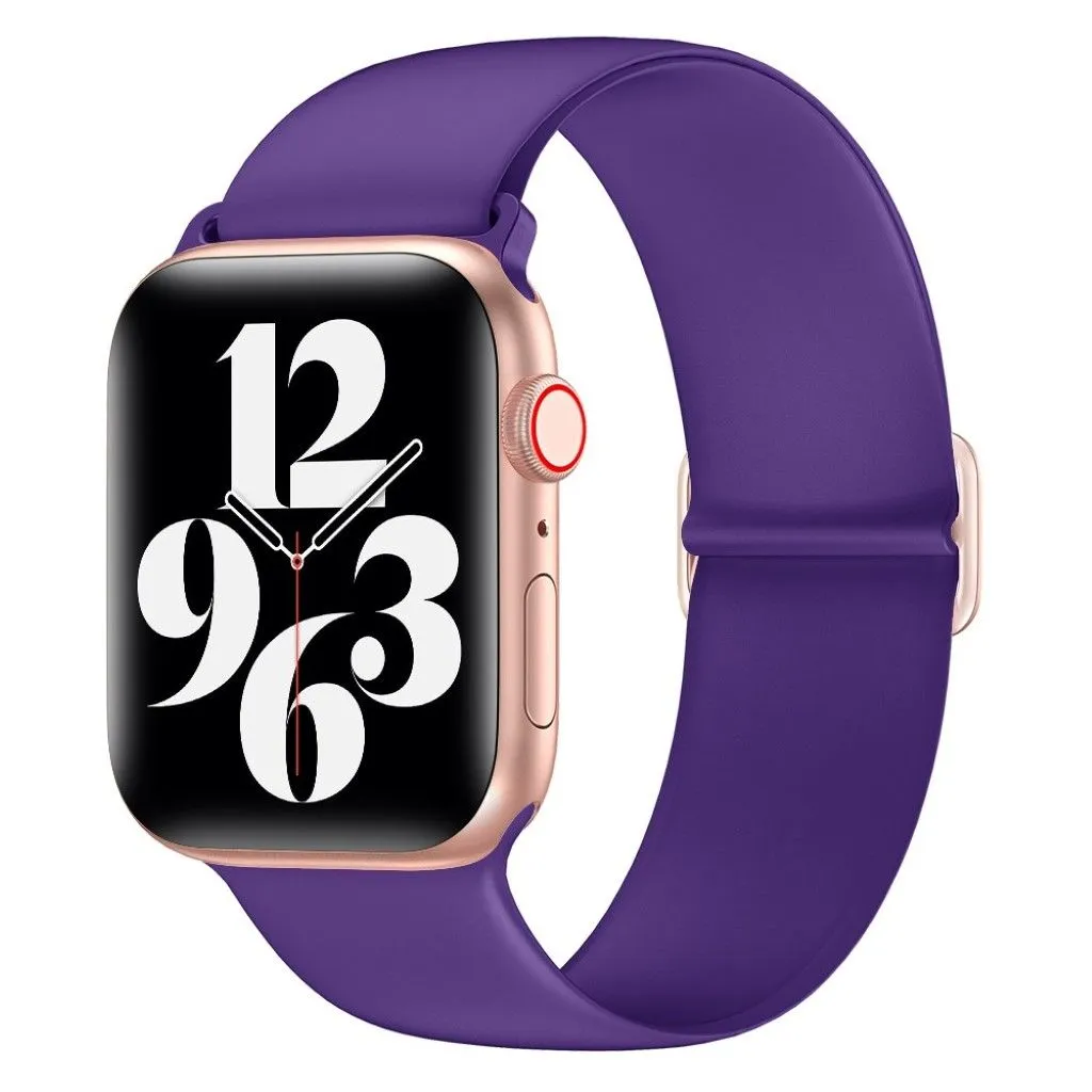 Apple Watch 44mm elastic silicone watch strap - Dark Purple