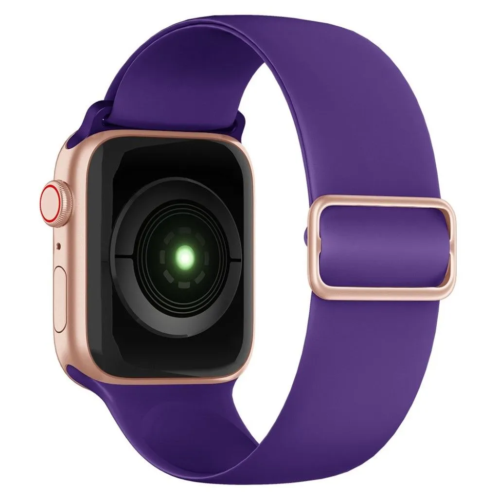 Apple Watch 44mm elastic silicone watch strap - Dark Purple