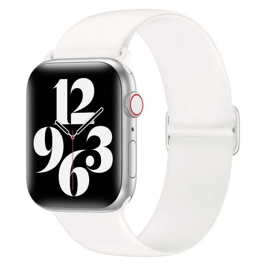 Apple Watch 44mm elastic silicone watch strap - White