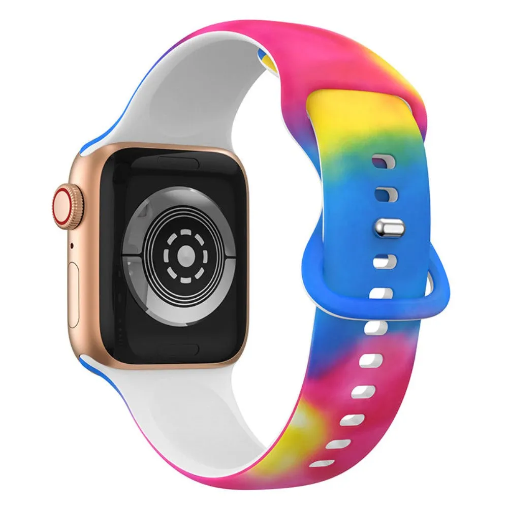 Apple Watch (45mm) design style silicone watch strap - Tie Dye