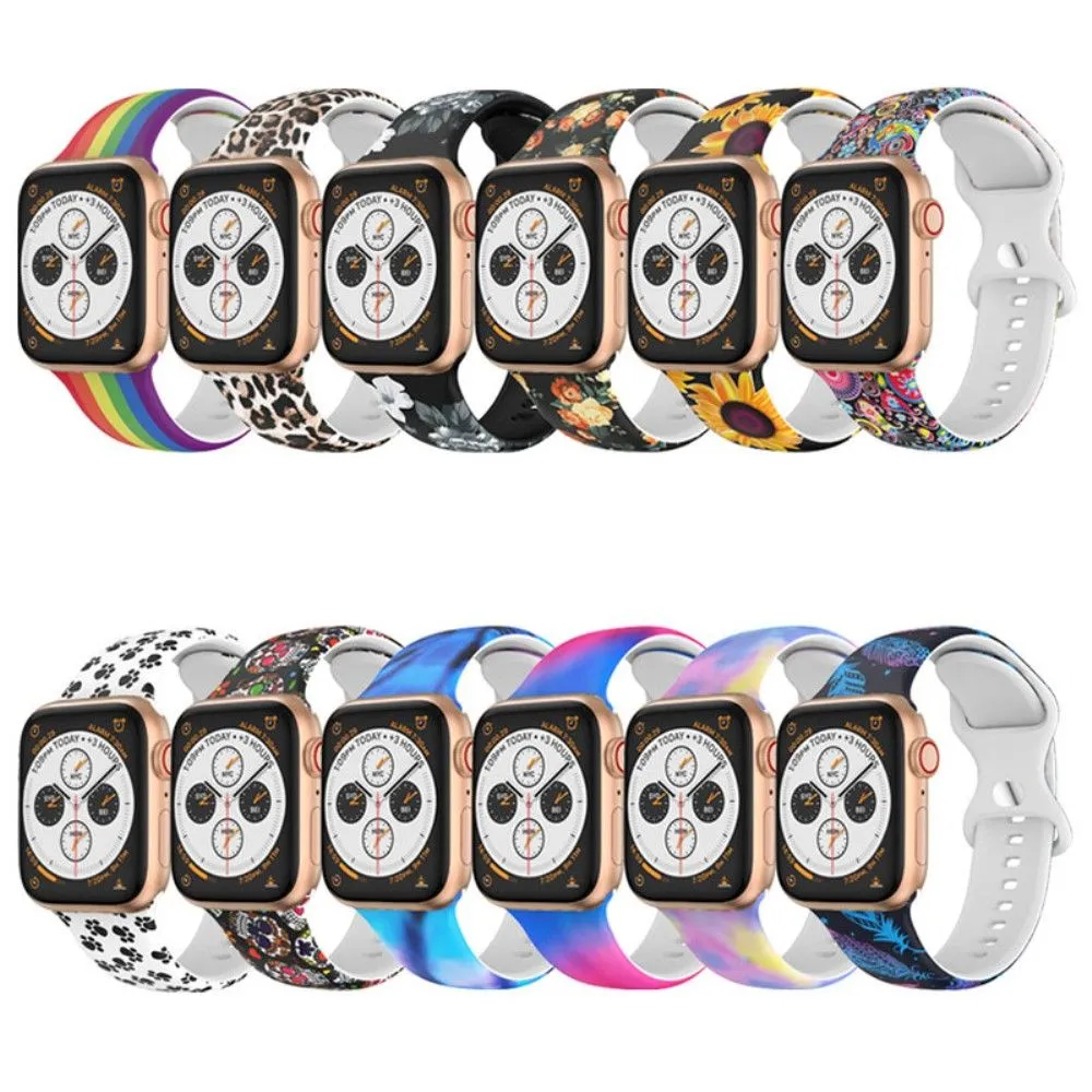 Apple Watch (45mm) design style silicone watch strap - Tie Dye