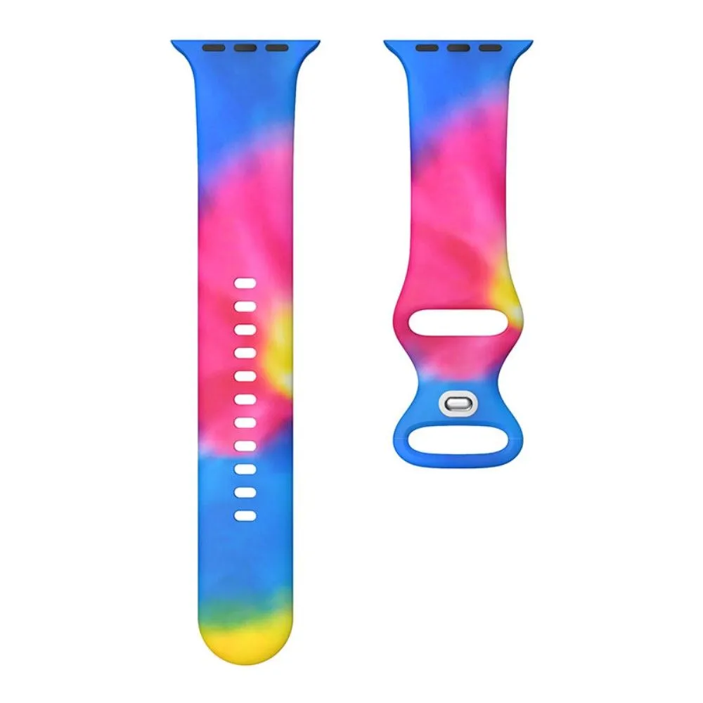 Apple Watch (45mm) design style silicone watch strap - Tie Dye