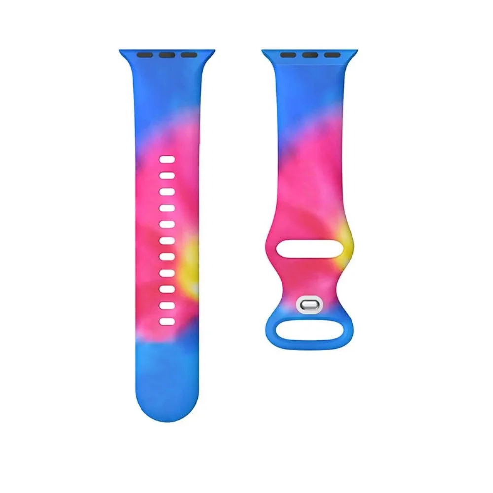 Apple Watch (45mm) design style silicone watch strap - Tie Dye