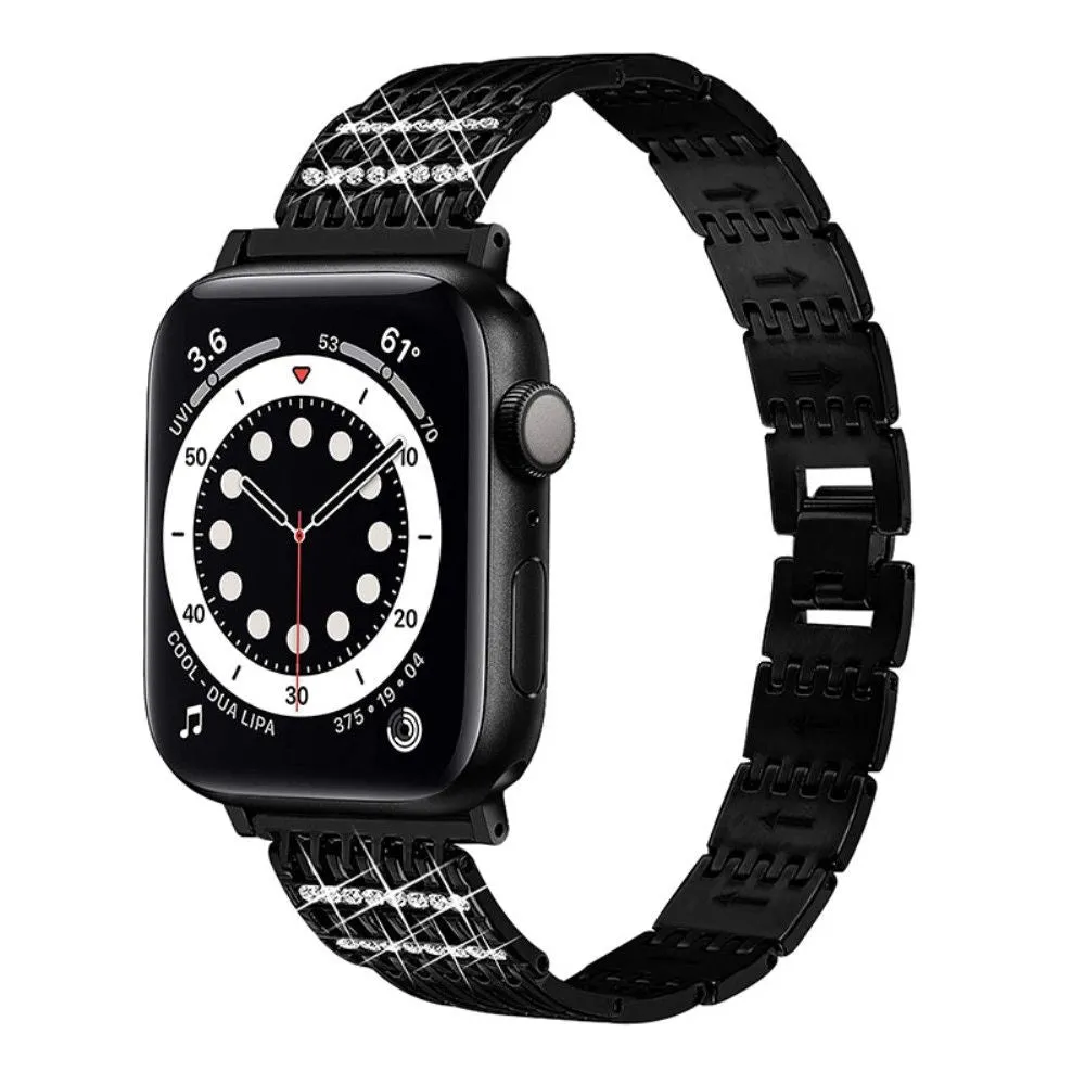 Apple Watch (45mm) elegant stainless steel watch strap - Black