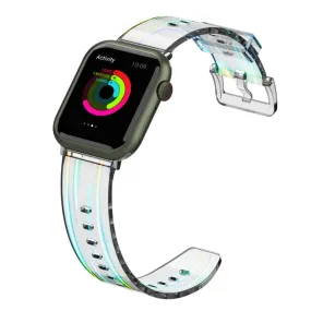 Apple Watch (45mm) flexible transparent watch strap -  Transparent Blue