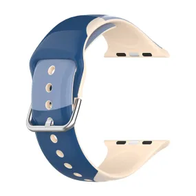 Apple Watch (45mm) multi-color silicone watch strap - Morandi Blue