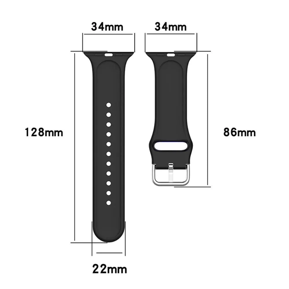 Apple Watch (45mm) multi-color silicone watch strap - Morandi Blue