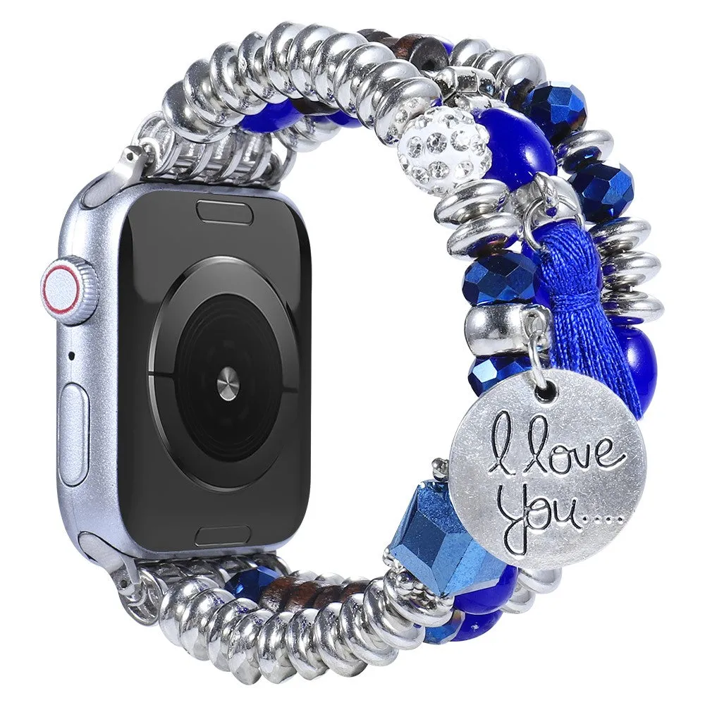 Apple Watch (45mm) tassel pearls décor watch strap - Sapphire