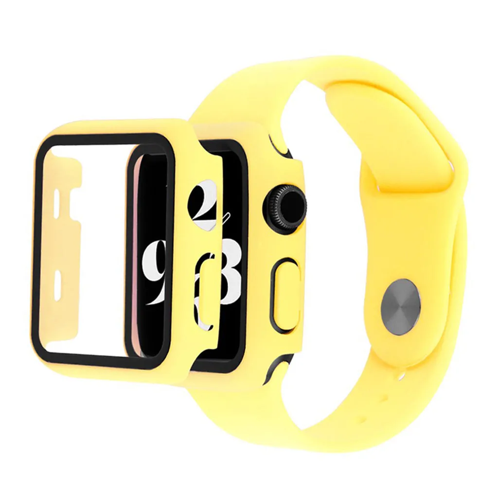 Apple Watch Series 6 / 5 40mm cover with tempered glass   watch band - Yellow