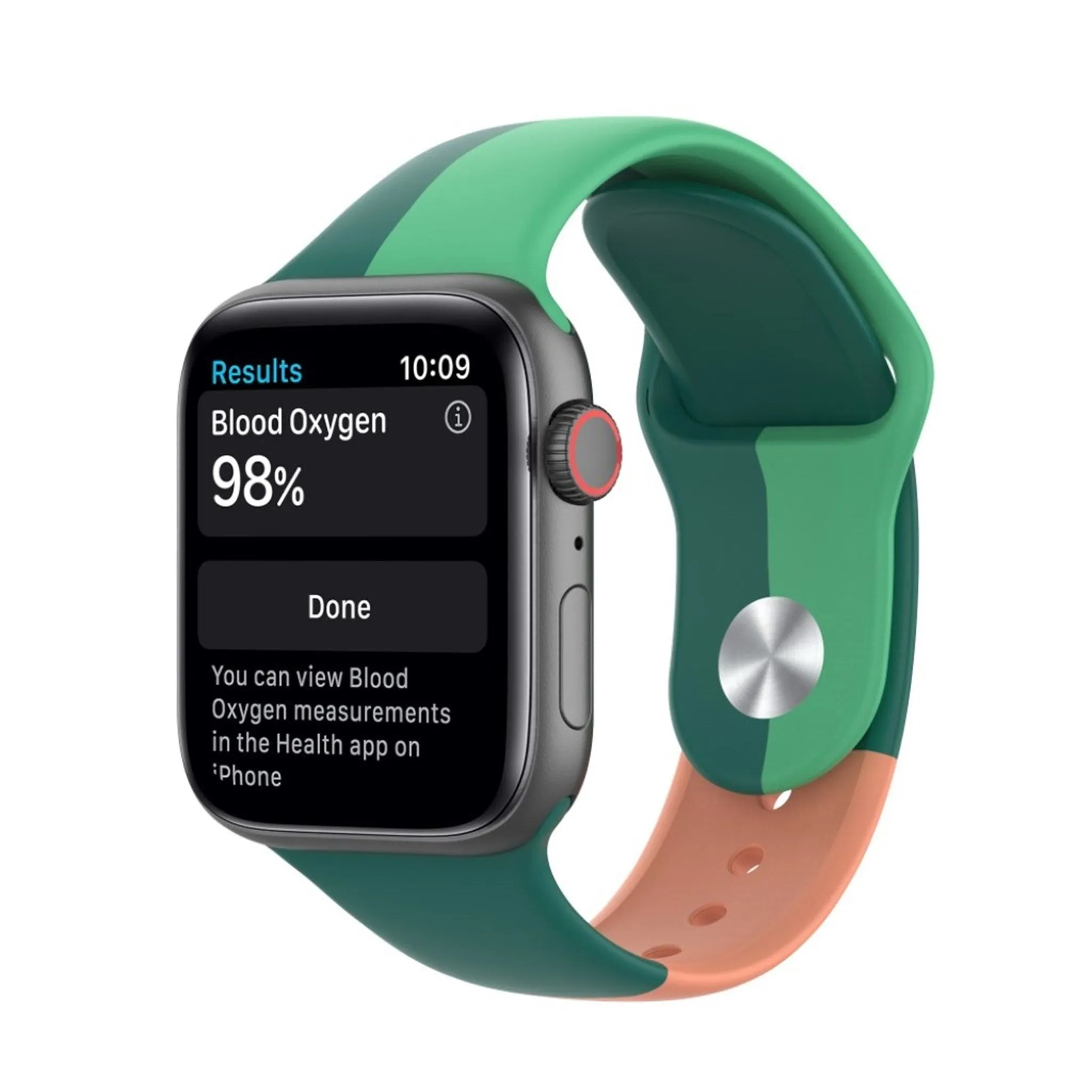 Apple Watch Series 6 / 5 44mm three color style silicone watch band - Green / Blue / Pink / Size: L