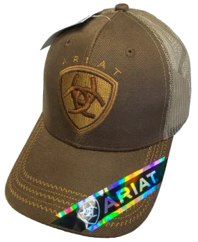 Ariat Large Logo Brown Trucker Cap