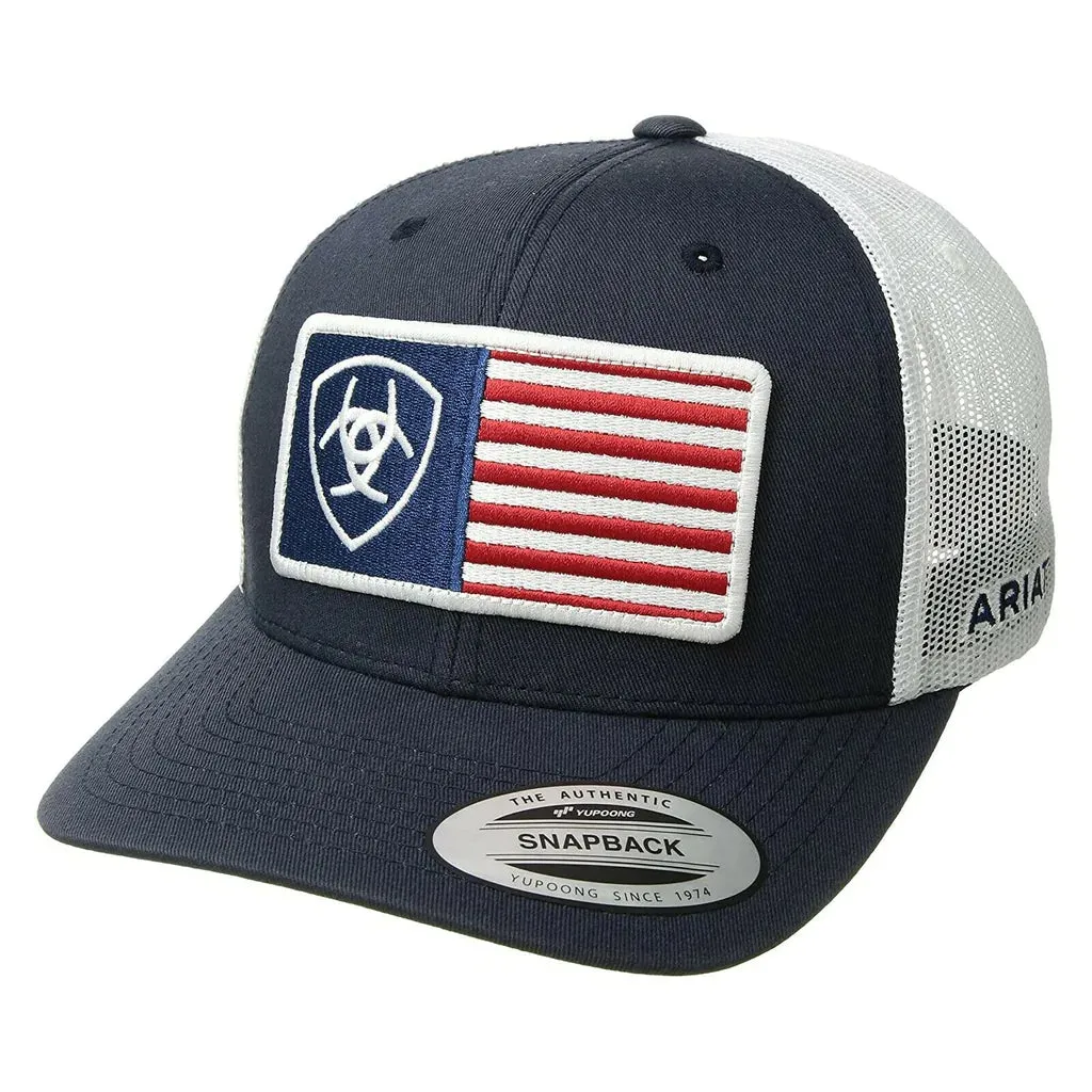 Ariat Navy USA Flag Patch SnapBack