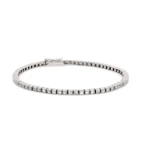 Art Deco Inspired Diamond Platinum Tennis Bracelet