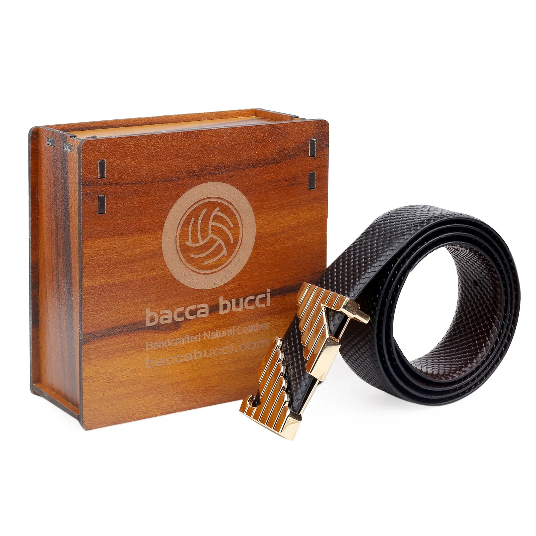 Bacca Bucci Genuine Leather Formal Dress Belts with a Stylish Finish and Nickel-Free Buckle