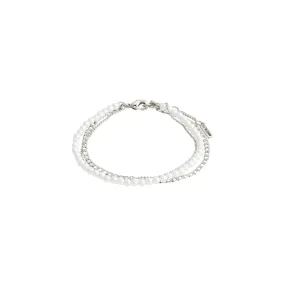 Baker Silver Plated 3-in-1 Pearl Bracelet