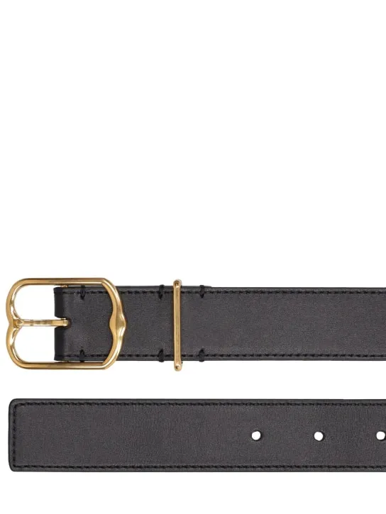 Bally   30mm Emblem Buckle leather belt 