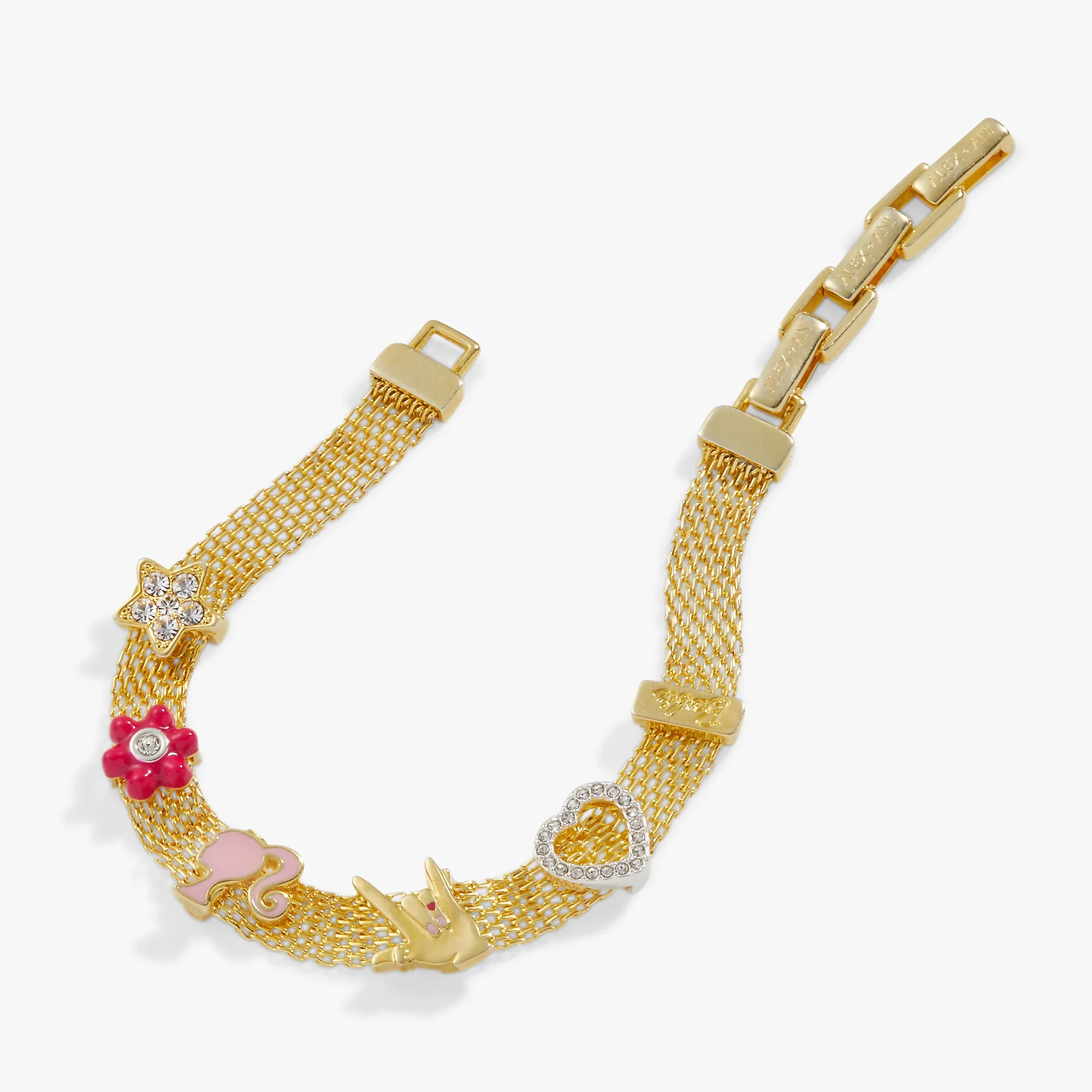 Barbie™ Multicharm Mesh Chain Bracelet