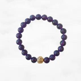 Beaded Amethyst Auspicious Clouds Bracelet