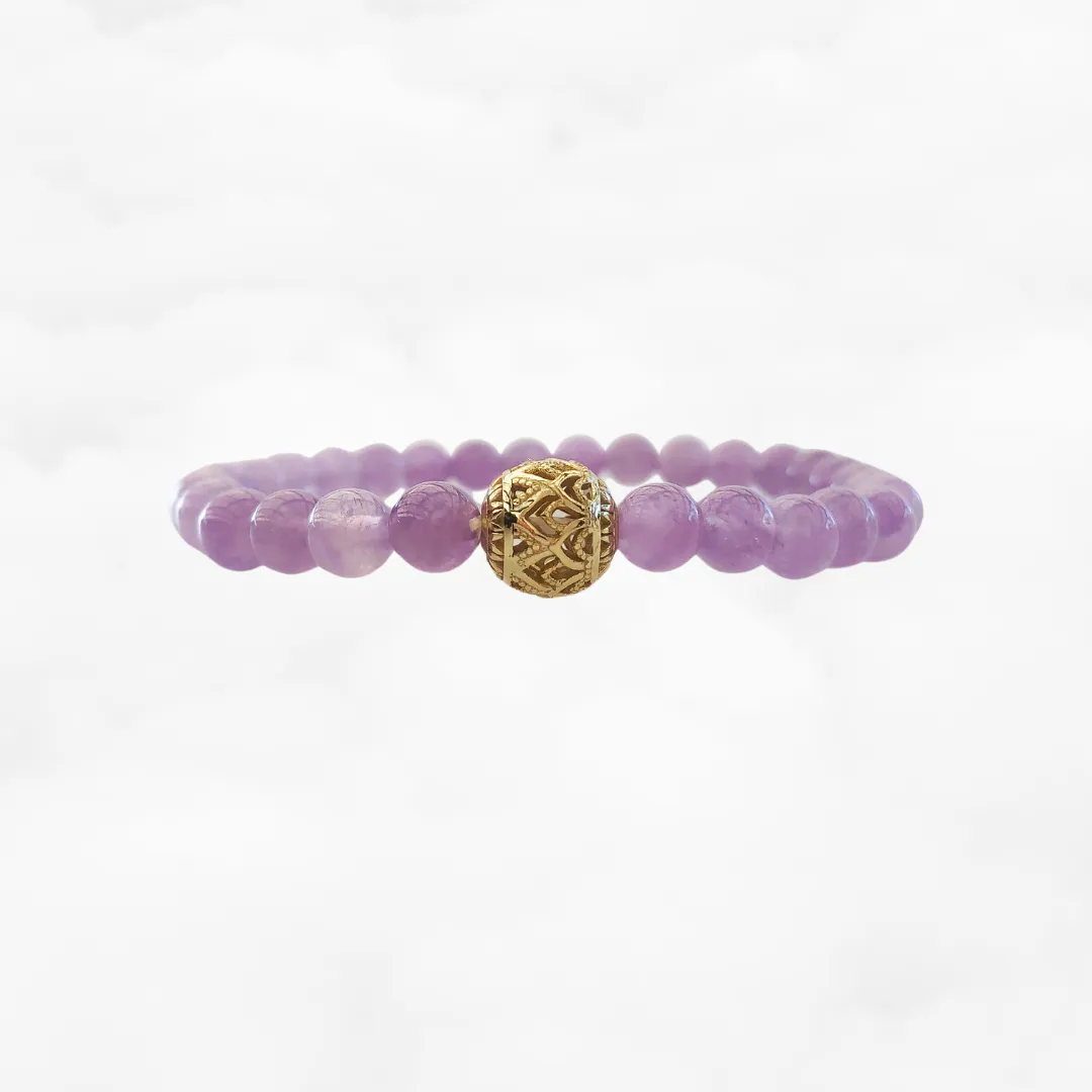 Beaded Amethyst Auspicious Clouds Bracelet