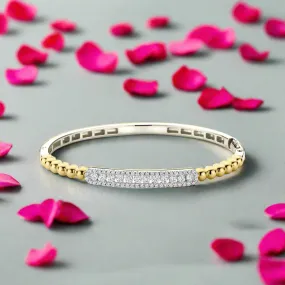 Beaded CZ Bangle