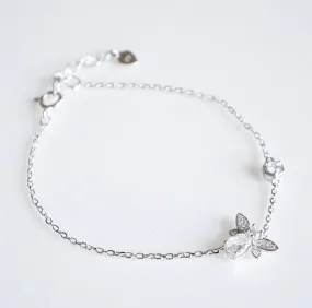 Bee Bracelet, .925 Sterling Silve Cubic Zirconia Luxury Bracelet