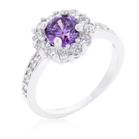 Belle Lt Amethyst Halo Cocktail Ring | 2.2ct