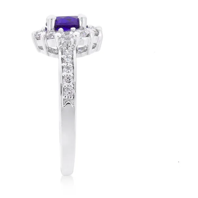 Belle Lt Amethyst Halo Cocktail Ring | 2.2ct