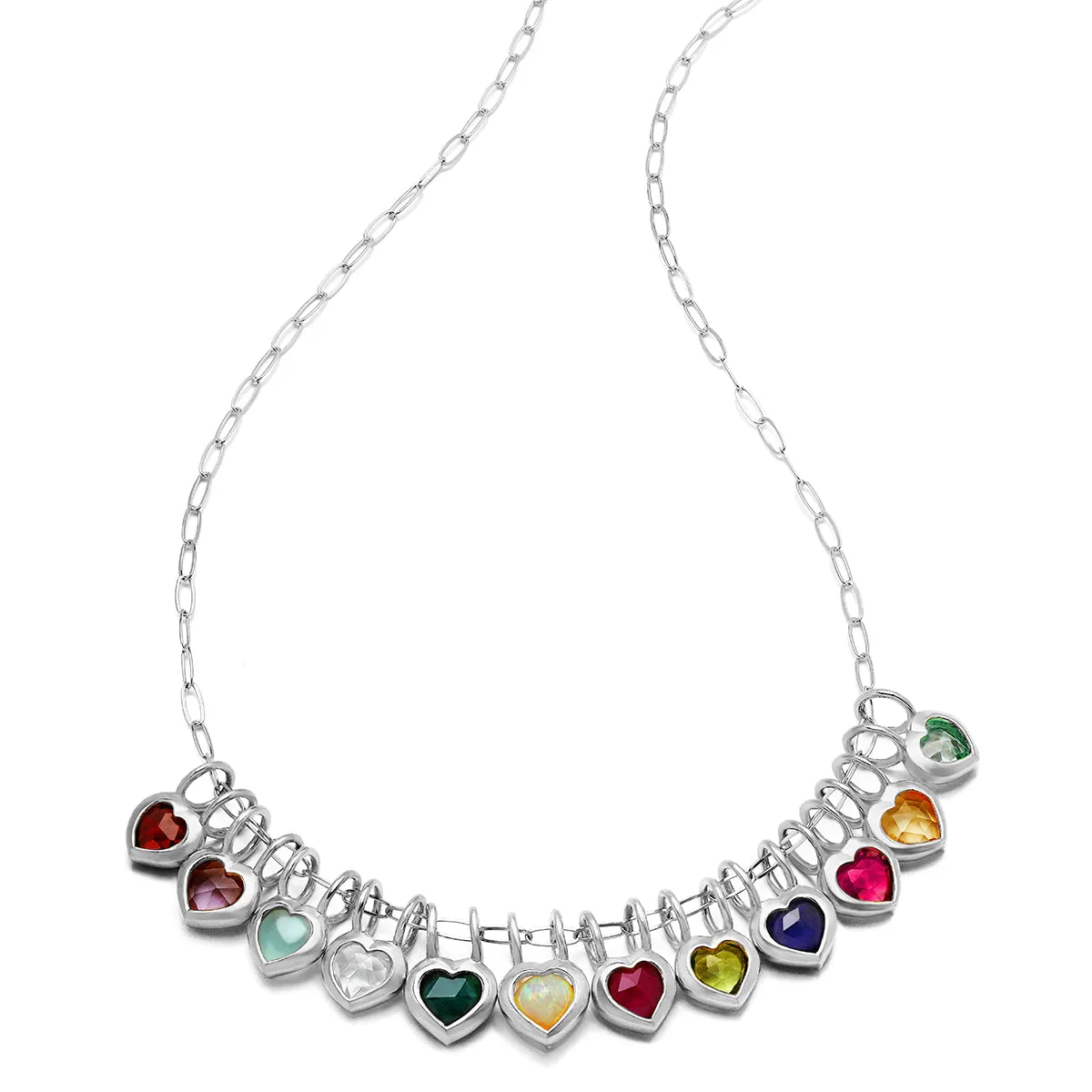 Birthstone Heart Necklace - February Amethyst