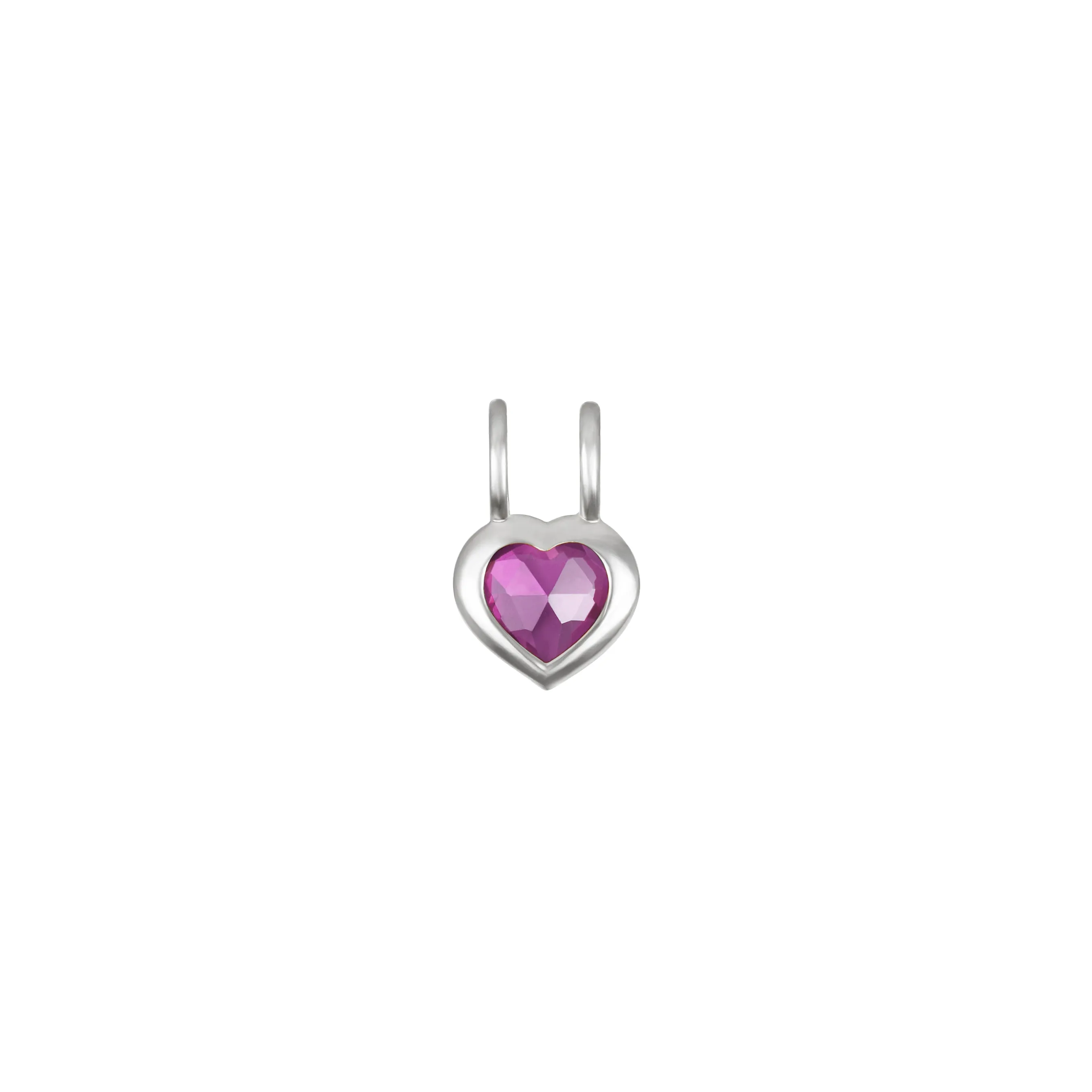 Birthstone Heart Necklace - February Amethyst