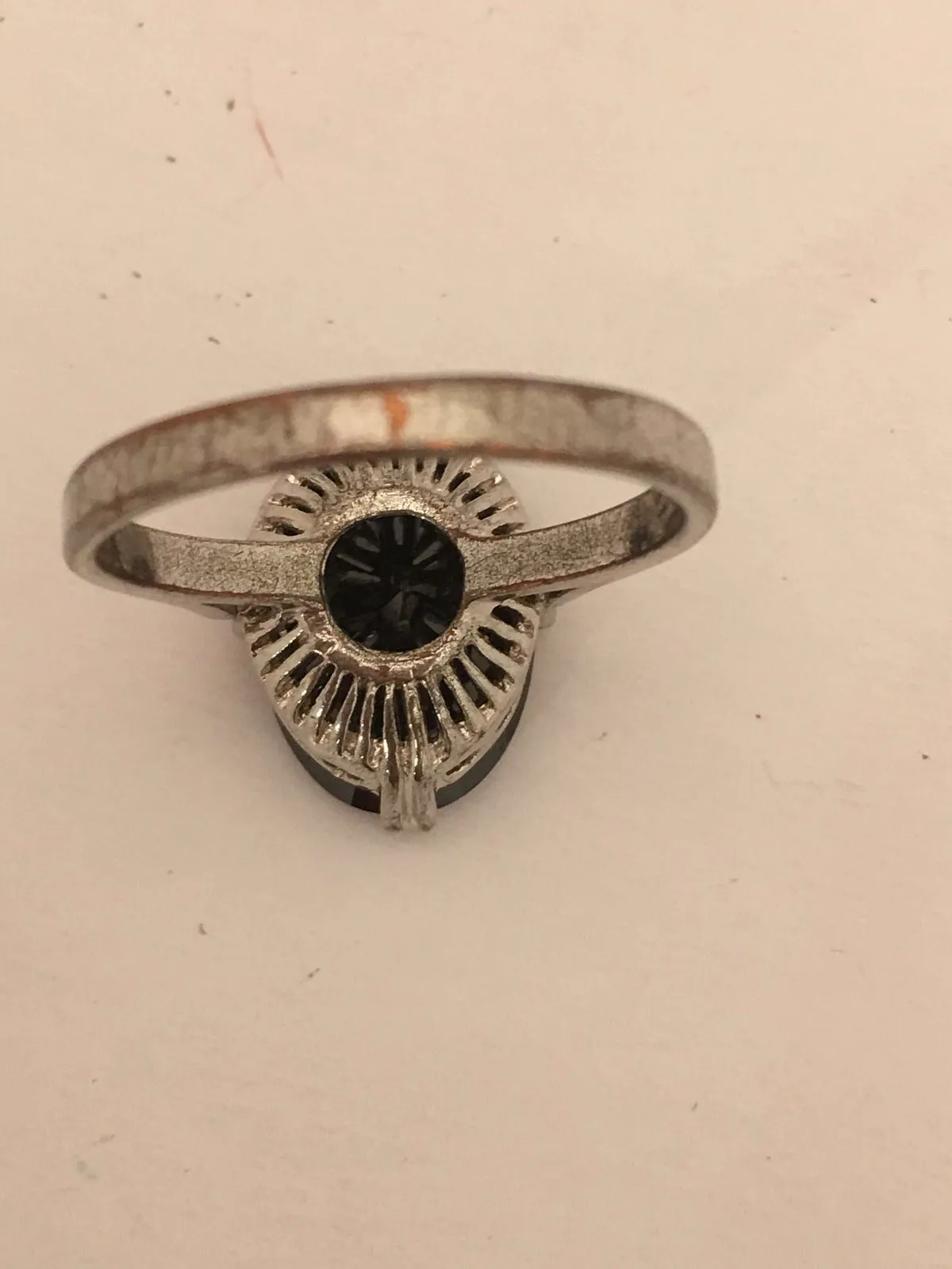 Black Solitaire Cocktail Ring