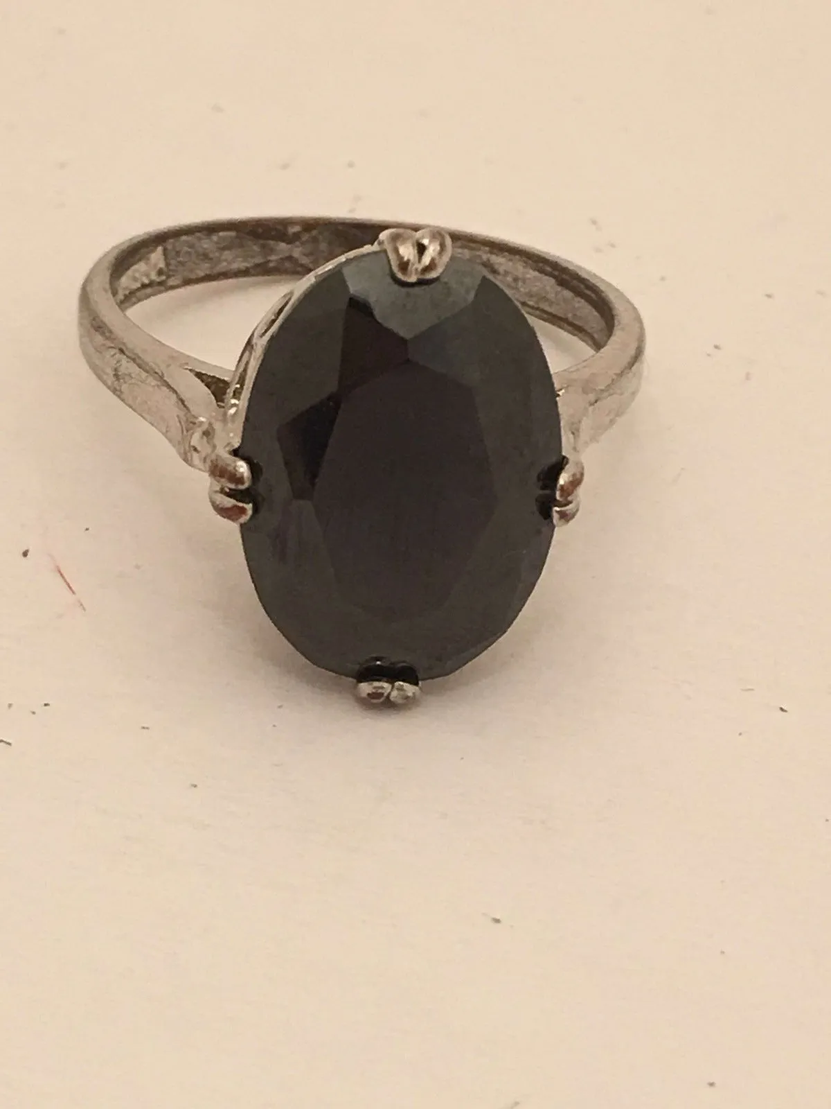 Black Solitaire Cocktail Ring