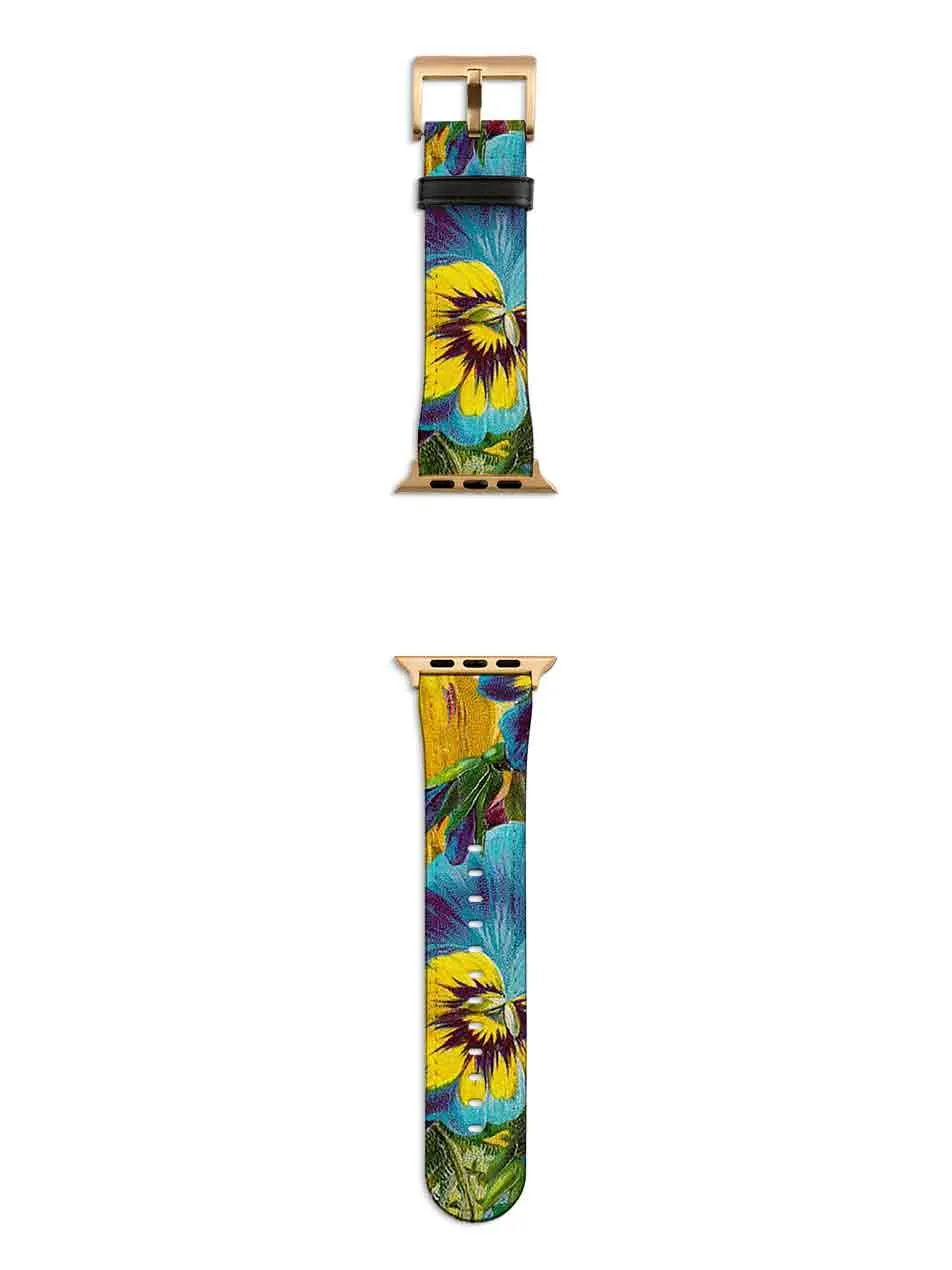 Blue Garden Apple Watch Strap