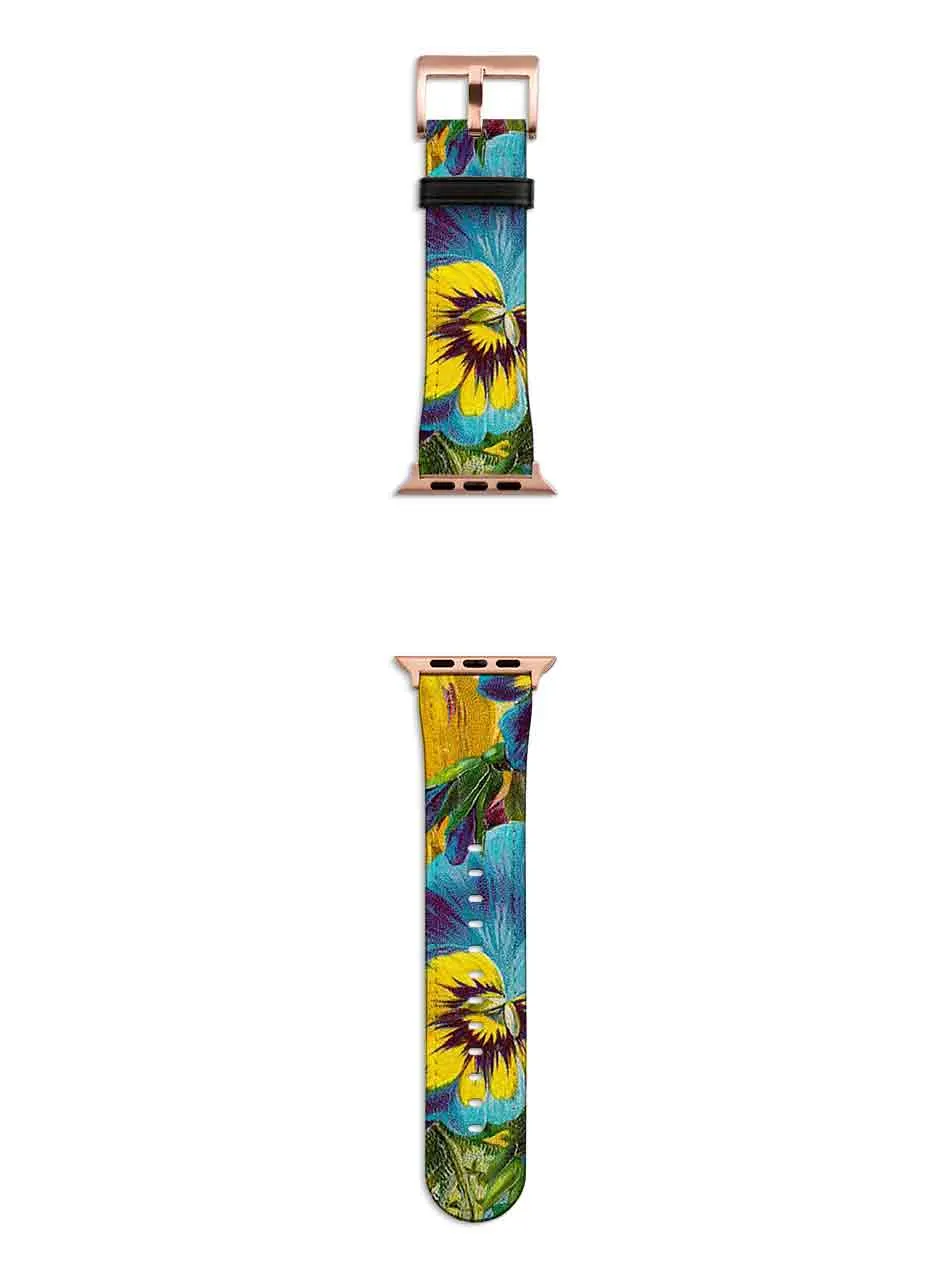 Blue Garden Apple Watch Strap