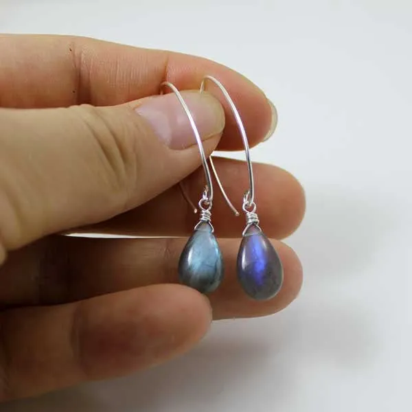 blue labradorite earrings