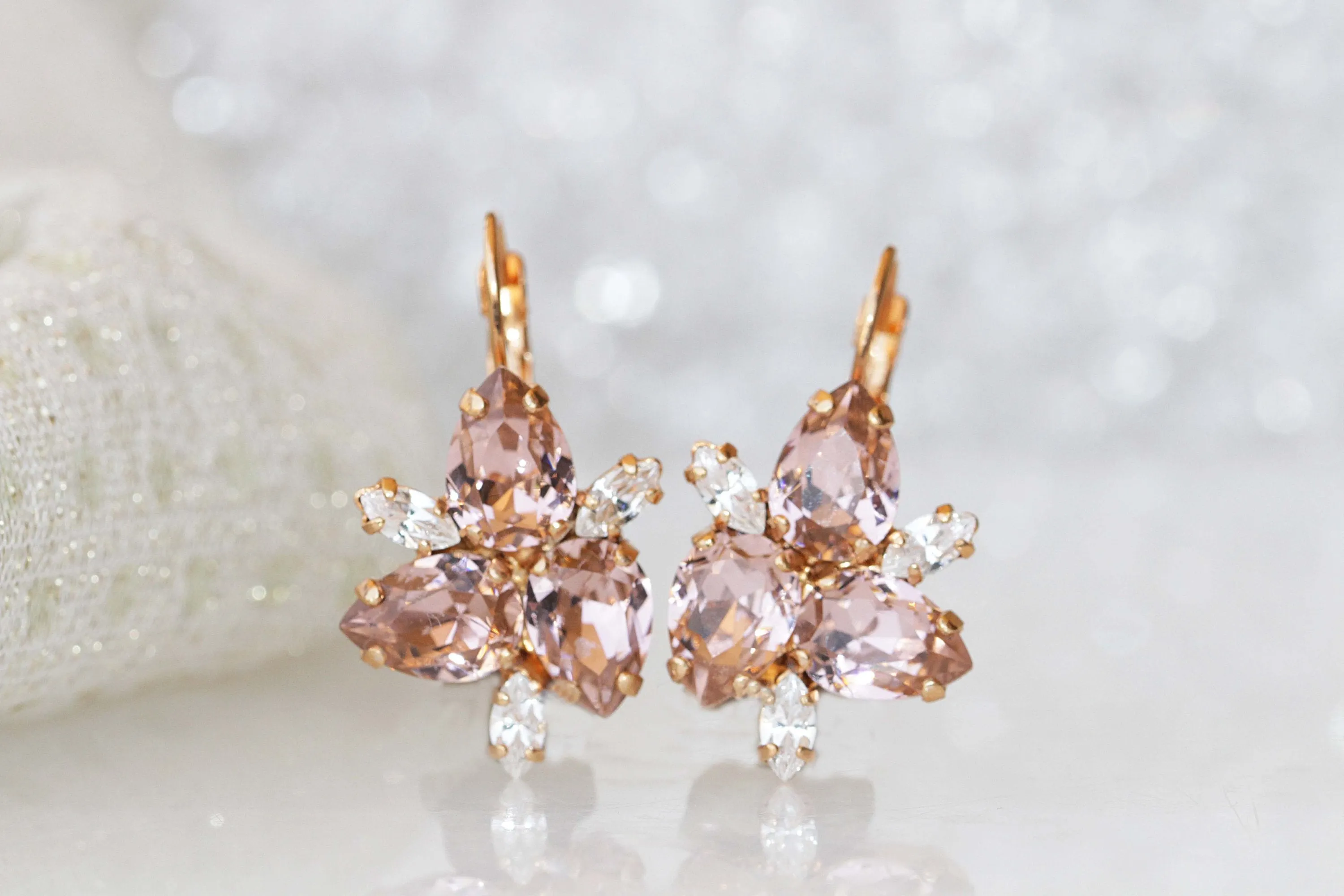 BLUSH BRIDESMAID EARRINGS