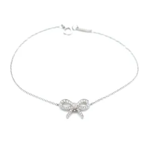 Bow Bracelet in Platinum 0.12 CTW