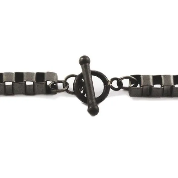 Box Chained Bracelet | Black