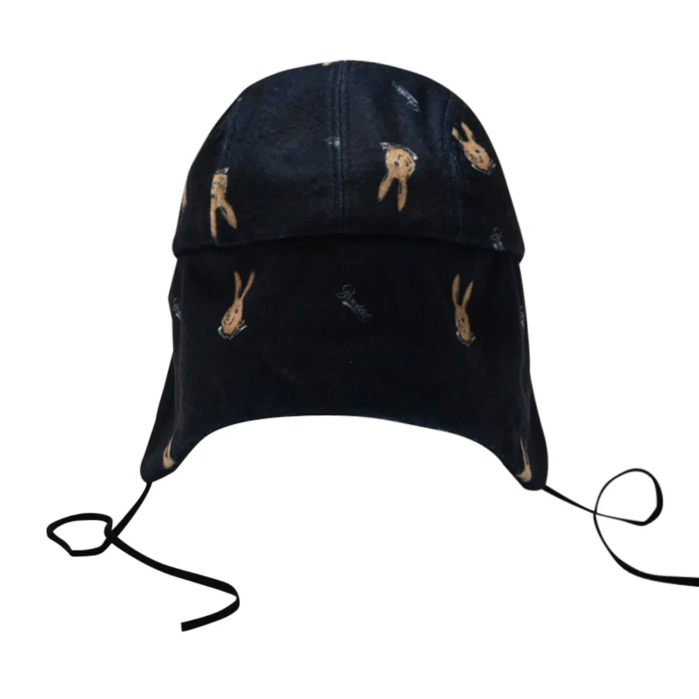 BR PAT EARFLAP HAT NAVY