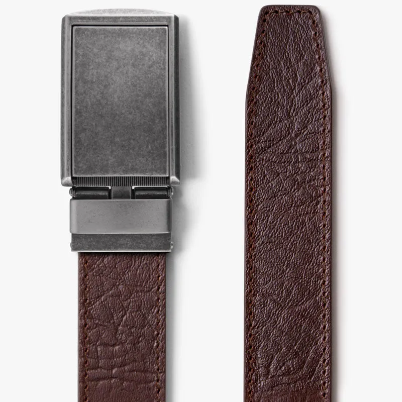 Brown Full Grain Leather Belt (Custom - Front Sq)