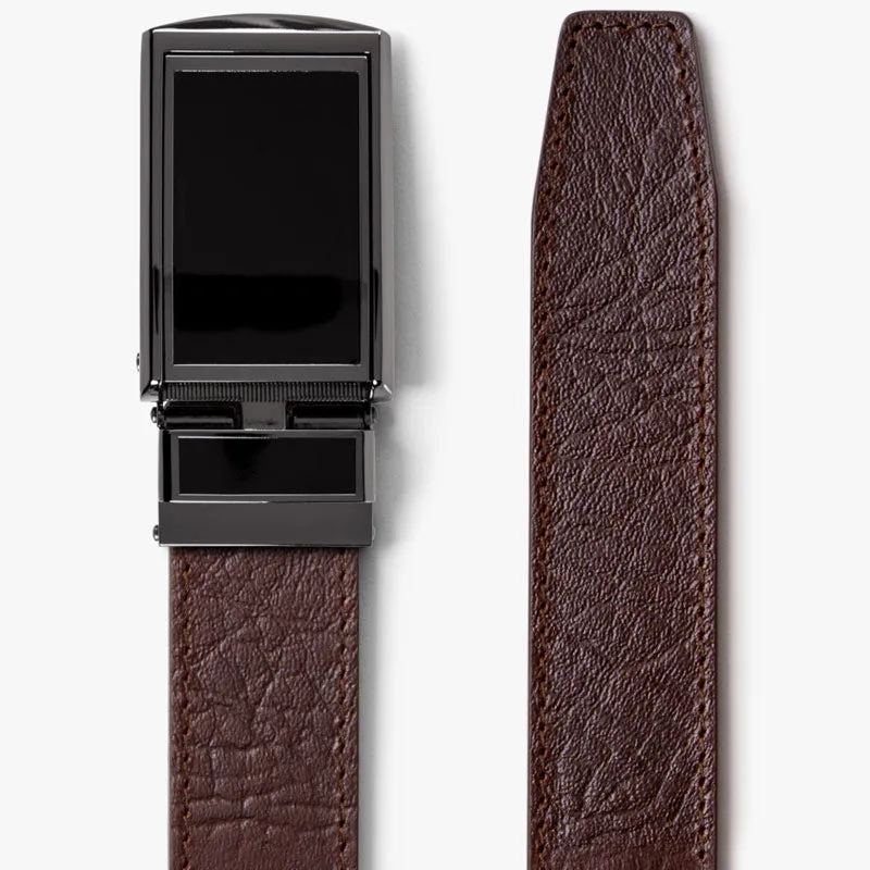 Brown Full Grain Leather Belt (Custom - Front Sq)