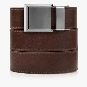 Brown Full Grain Leather Belt (Custom - Front Sq)