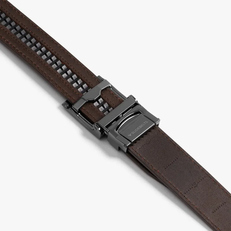 Brown Full Grain Leather Belt (Custom - Front Sq)