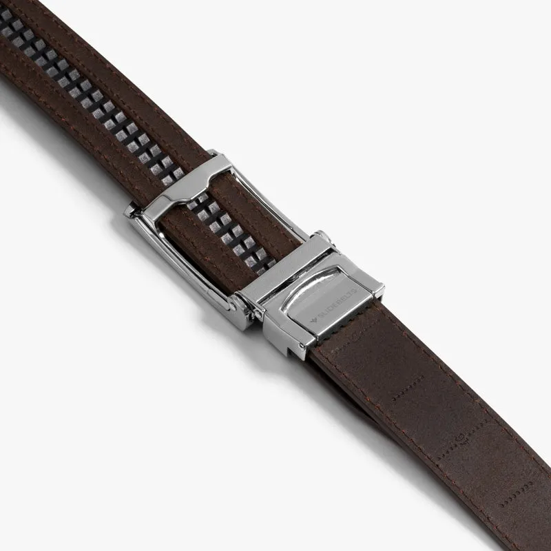 Brown Full Grain Leather Belt (Custom - Front Sq)