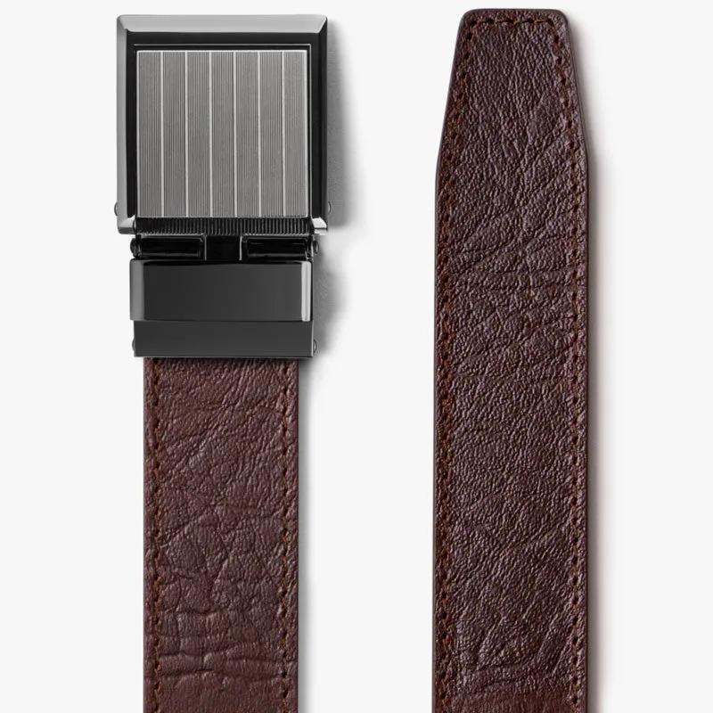 Brown Full Grain Leather Belt (Custom - Front Sq)