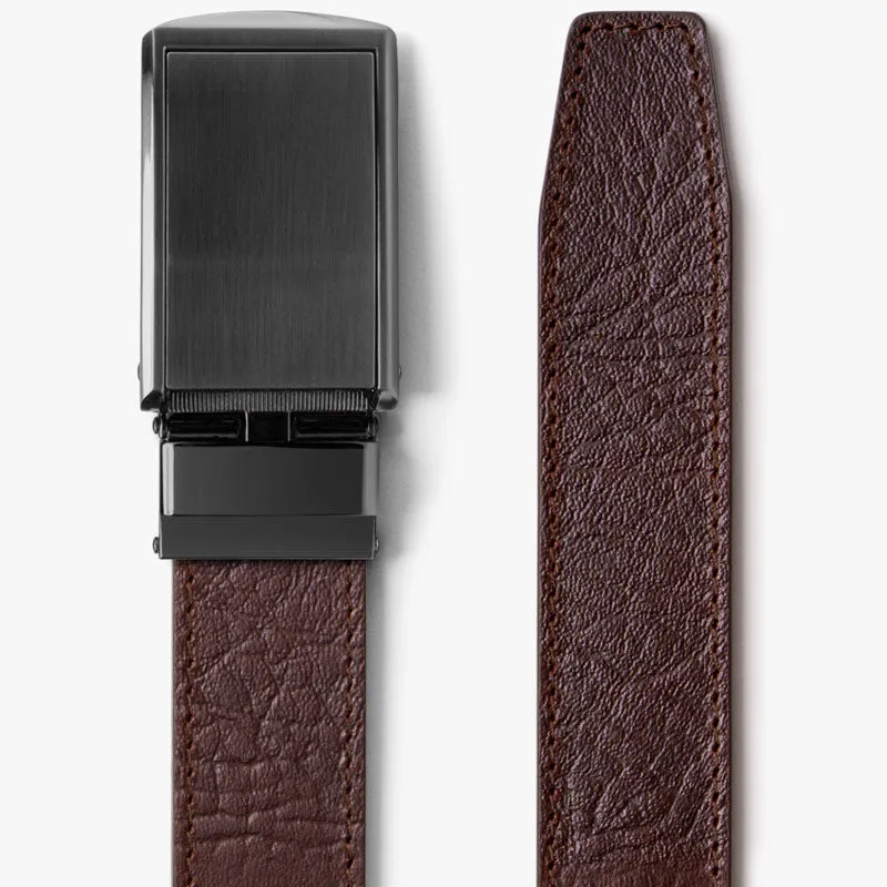 Brown Full Grain Leather Belt (Custom - Front Sq)